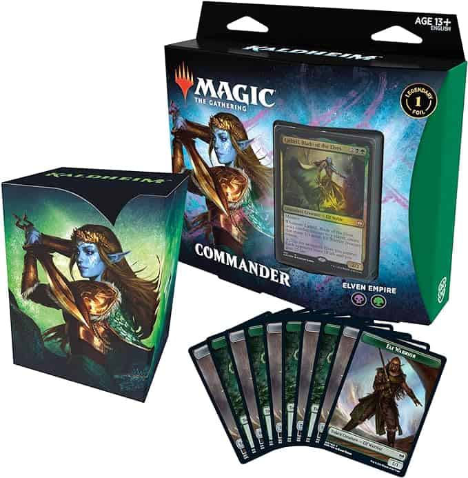 Magic the gathering commander booster box with Auto Draft feature.