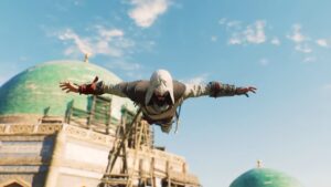 Assassin's Creed Mirage release date: Basim jumping through the air