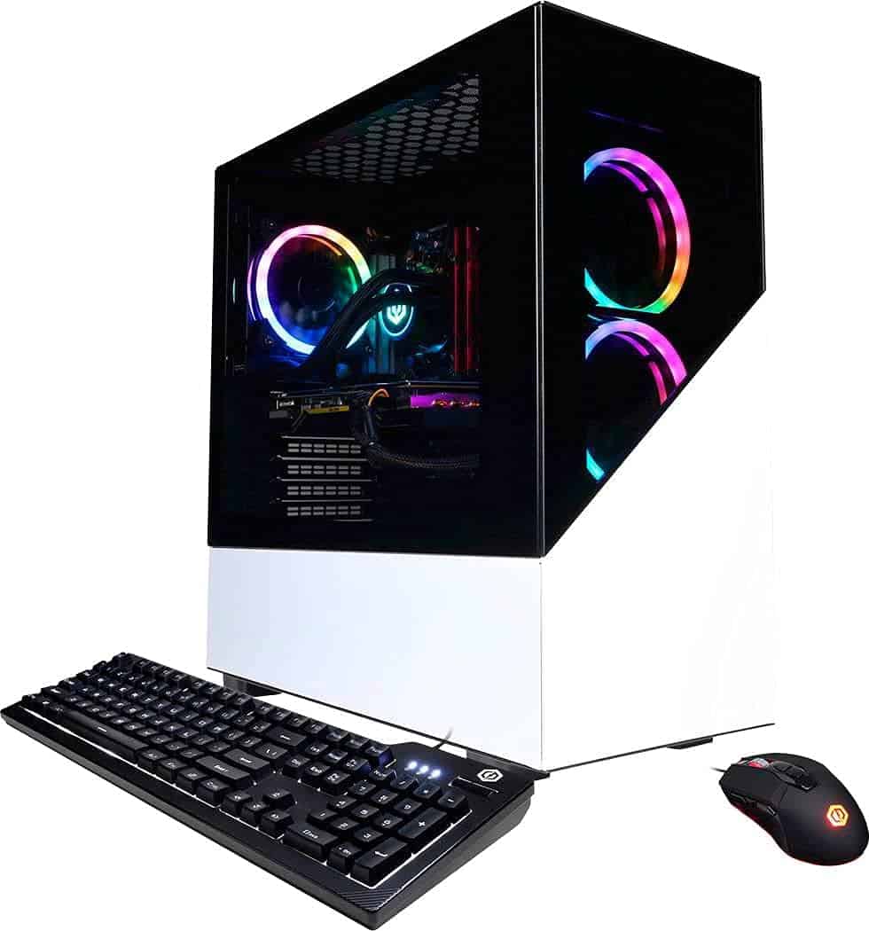 An Auto Draft gaming pc with a keyboard and mouse.