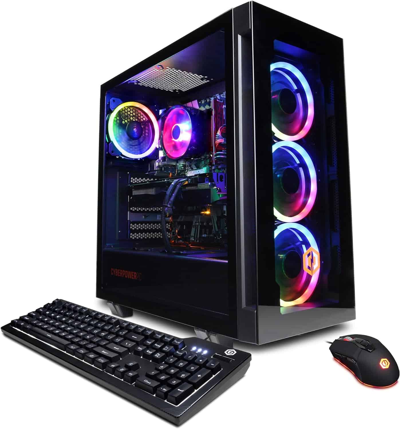 The CyberPowerPC Gamer Xtreme VR (RTX 4060 Ti) is a high-performance gaming pc that includes a keyboard and mouse.
