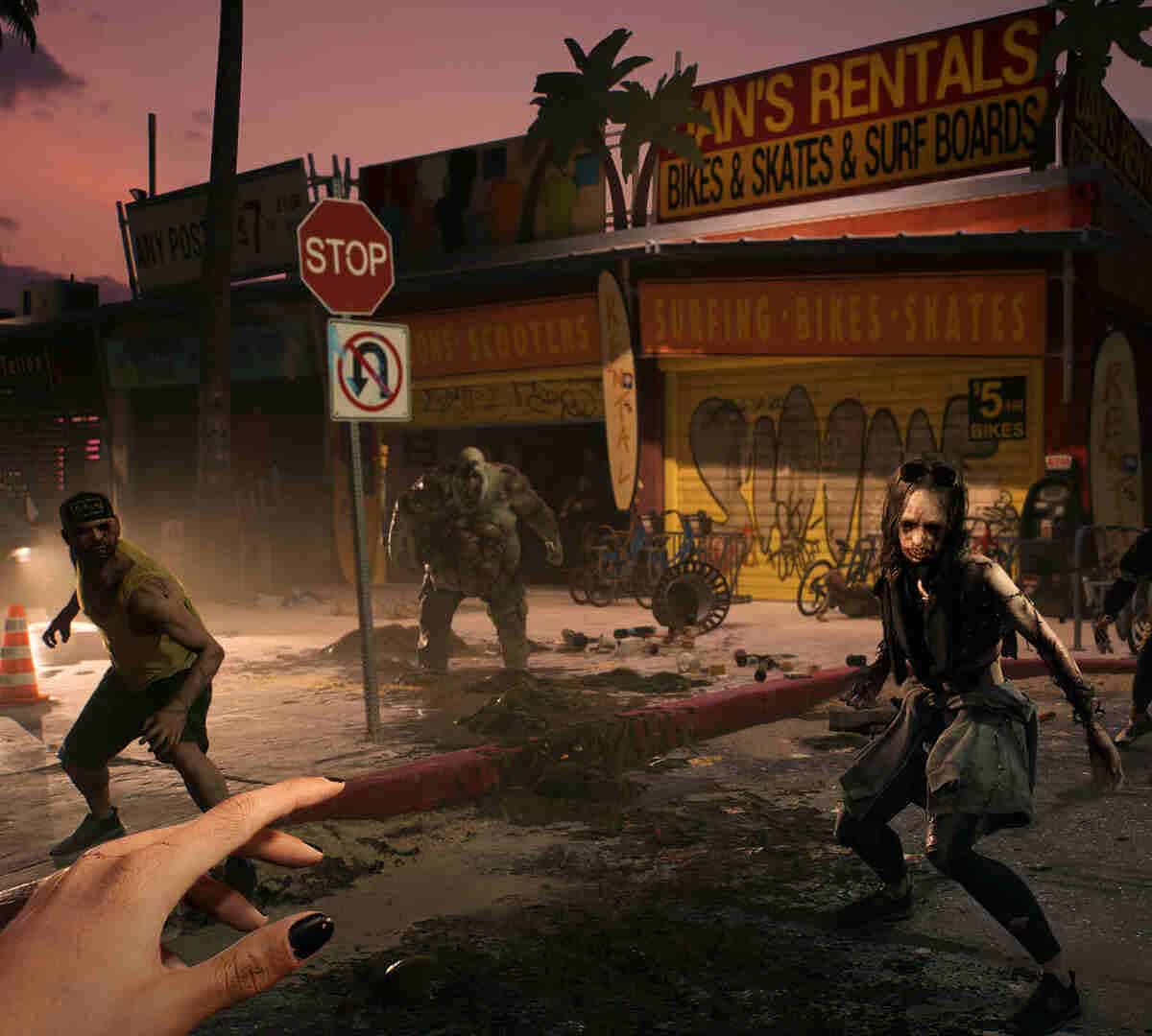 Dead Island 2 money - zombies in street.