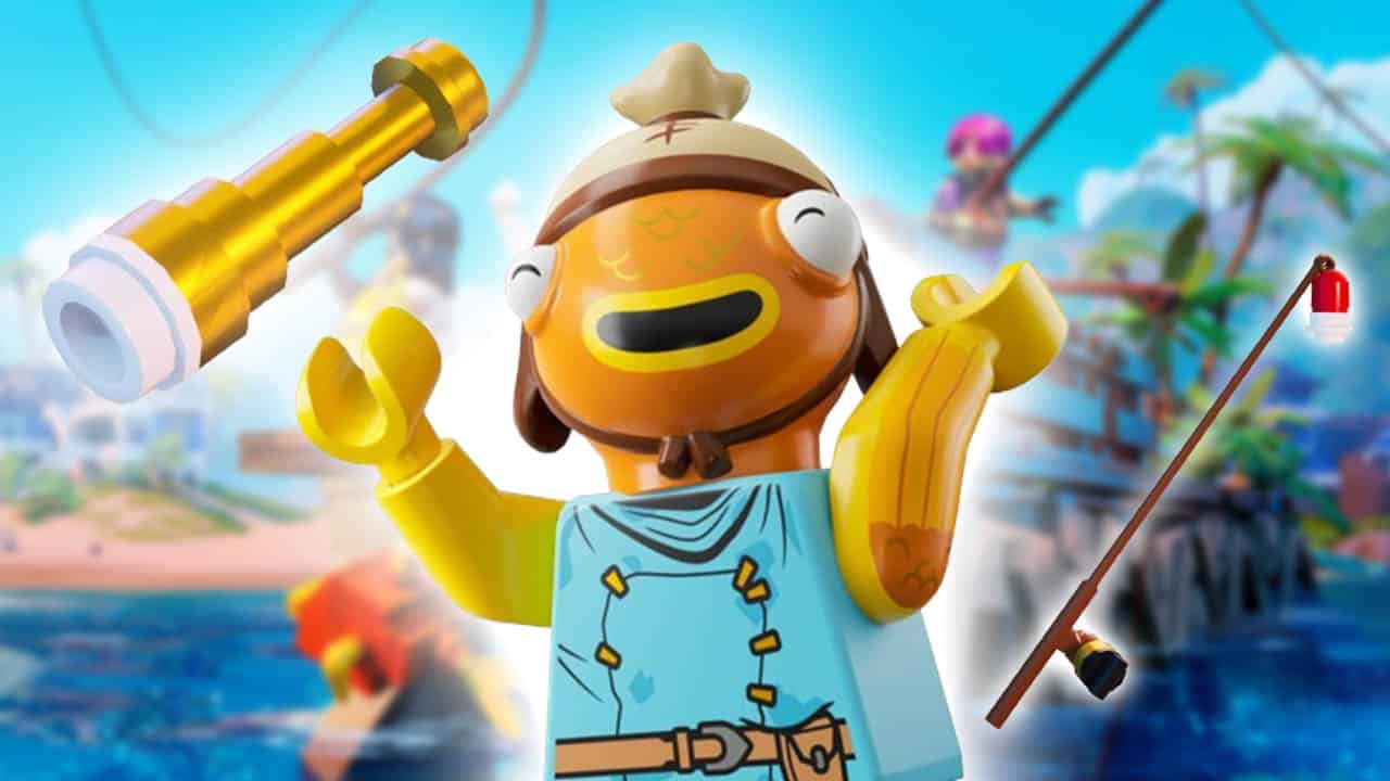 LEGO Fortnite patch notes v28.30 update brings the Fishing Rod and adds sand and glass