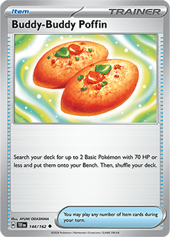 A card from the Temporal Forces spoilers list featuring the word "buddy buddy poffin.