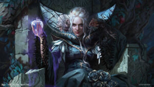 Eriette of the Charmed Apple's art from Magic the Gathering set Wilds of Eldraine