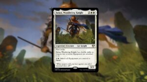 card image of Balan the wandering knight one of the best equipment commanders in magic the gathering