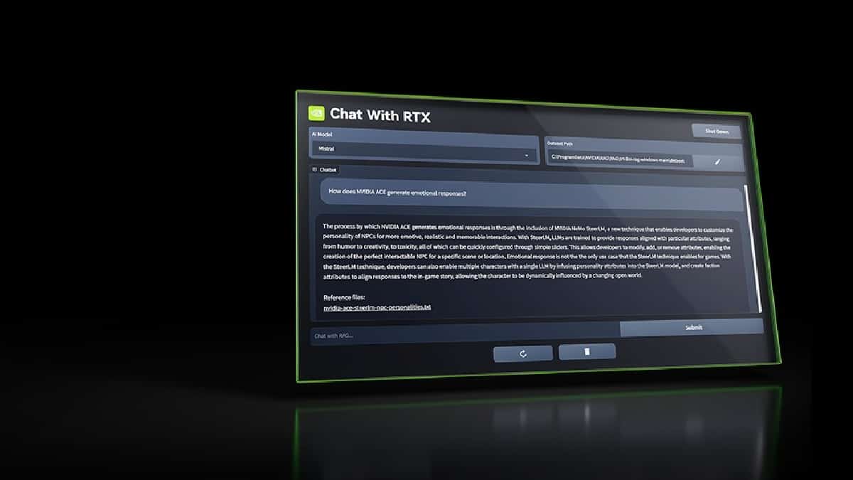 Nvidia Chat with RTX system requirements and download size