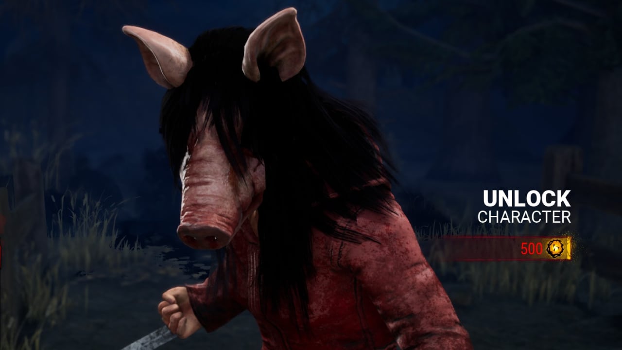 Dead by Daylight best DLC content to buy: The Pig purchasable through the in-game menu.