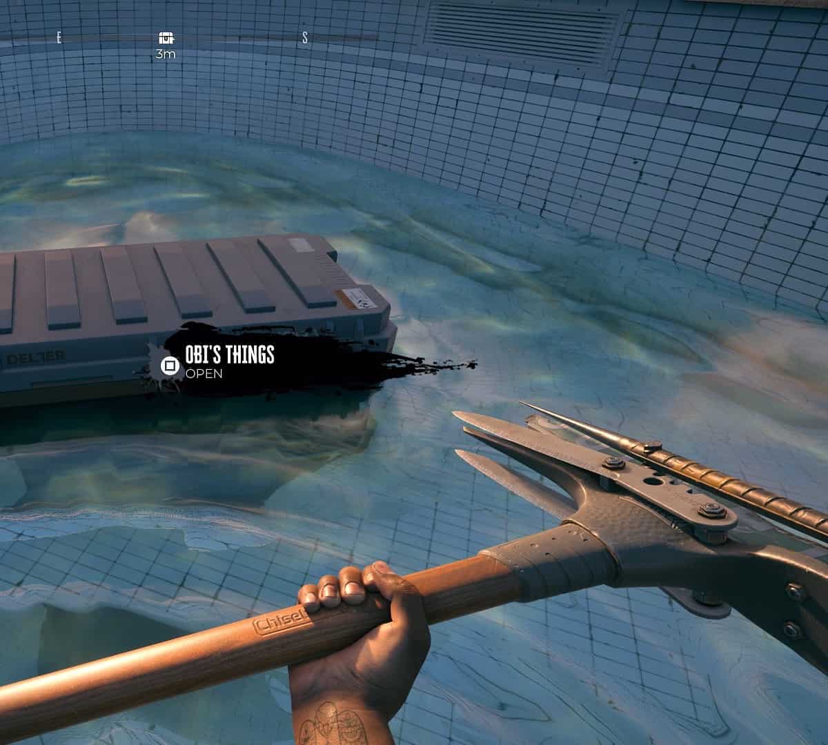 Dead Island 2 Obi's Trunk Key: Obi's Things sat in the water in Beverly Hills.