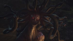 Dragon's Dogma 2 preserved Medusa head: An image of Medusa in the game.