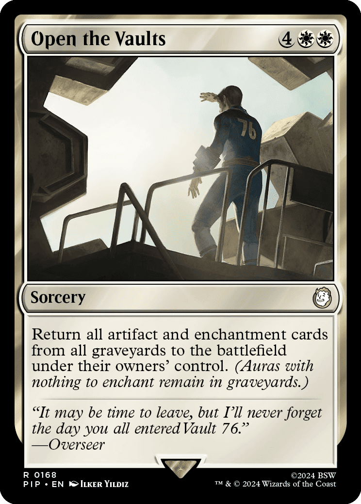 Check out the latest MTG Fallout spoilers by opening the vaults.
