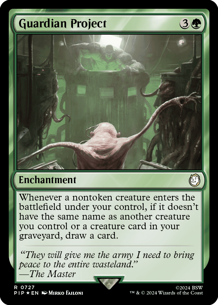 Guardian project enchantment in MTG.
