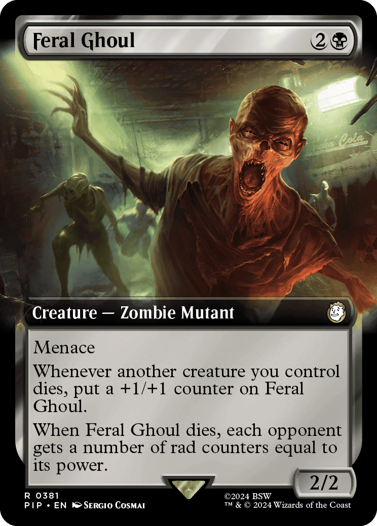New MTG card inspired by Fallout - zombie munt.