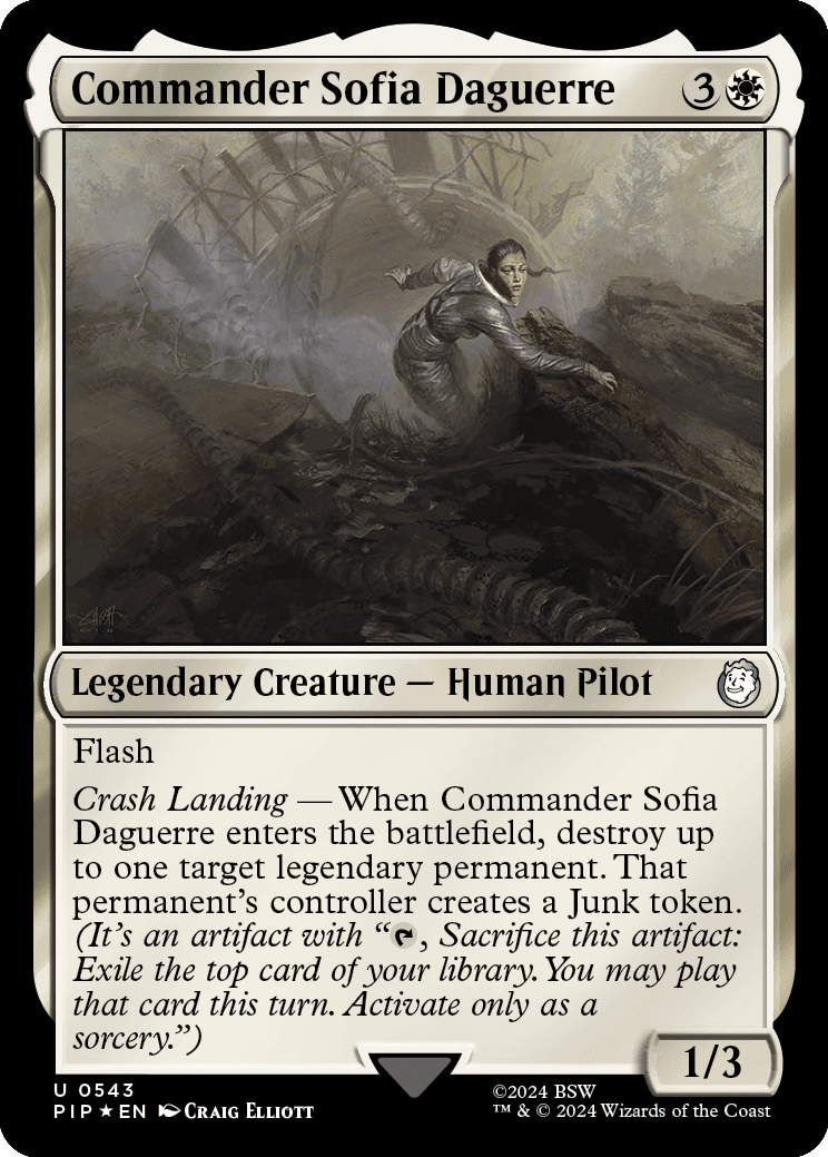Commander Sofia Daguerre is a character featured in MTG Fallout spoilers.