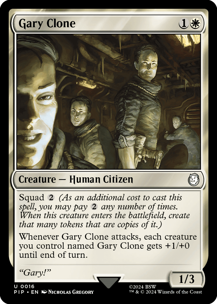 New Gary clone card from MTG Fallout spoilers.