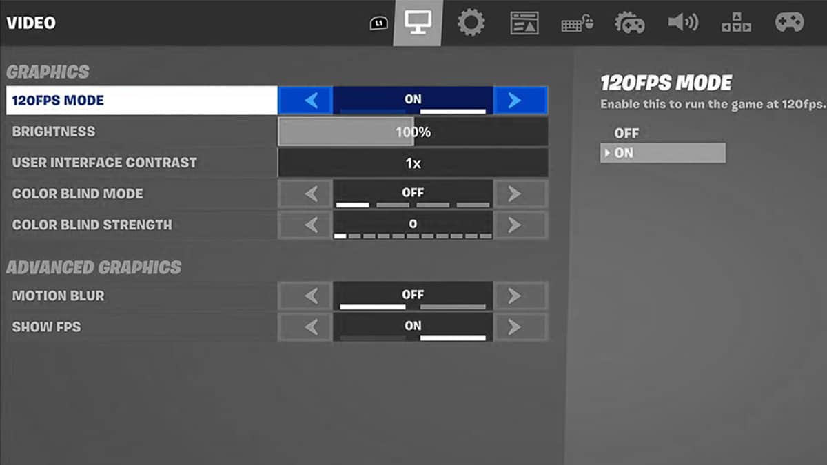 A screenshot of the video settings in a video game, demonstrating how to improve FPS in Fortnite.