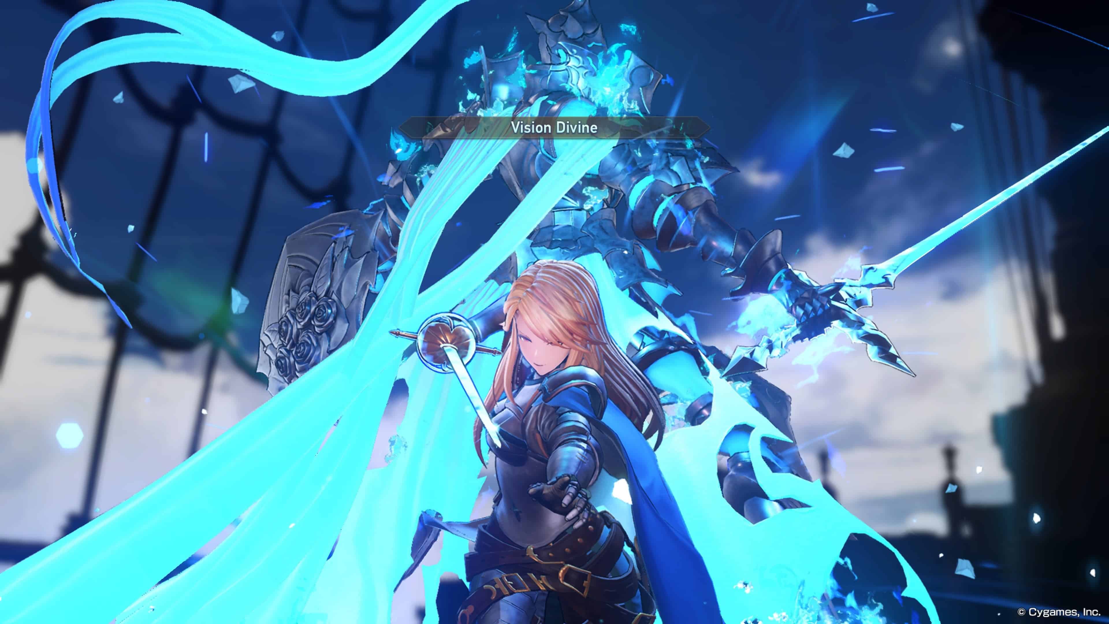 Granblue Fantasy Relink trophy guide: A player in combat using Vision Divine.