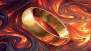 MTG Lord of the Rings - An image of The One Ring from the MTG game.
