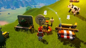 An image of a player crafting a cord in LEGO Fortnite. Image captured by VideoGamer.