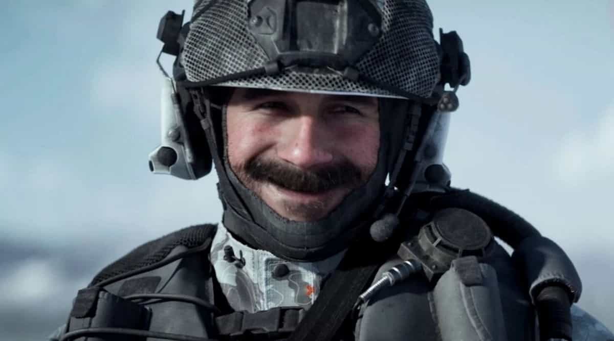Call of Duty rumors: Captain Price smiles in a Modern Warfare game. Image via Activision.