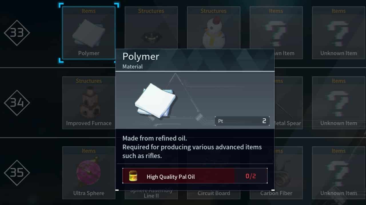How to farm High-Quality Pal Oil in Palworld explained: Polymer.