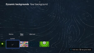 How to unlock the secret Starfield Xbox theme: The Starfield theme on display.